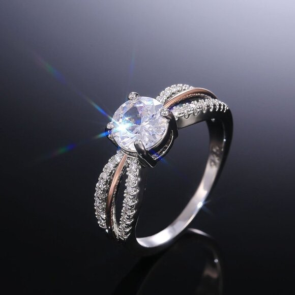 💞 Exquisite Three Layer Dainty Zircon Fashion Rings for Women, PD566 - Picture 1 of 3